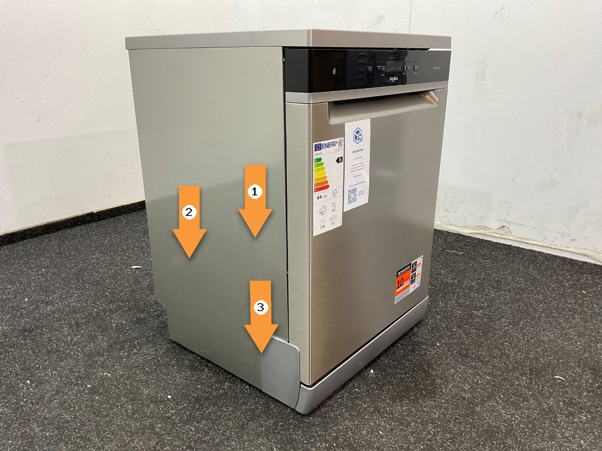 Whirlpool vaatwasser WH3FB14BN7A0X - Vrijstaand