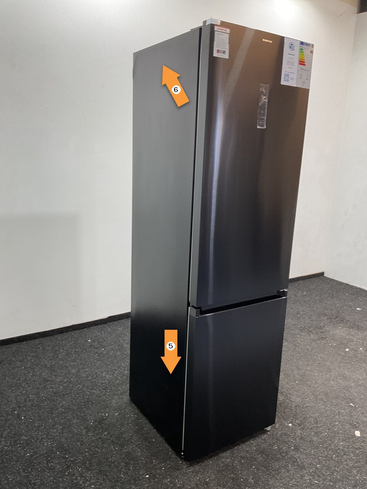 Inventum koelkast KV2010B - 201 cm hoog - Zwart
