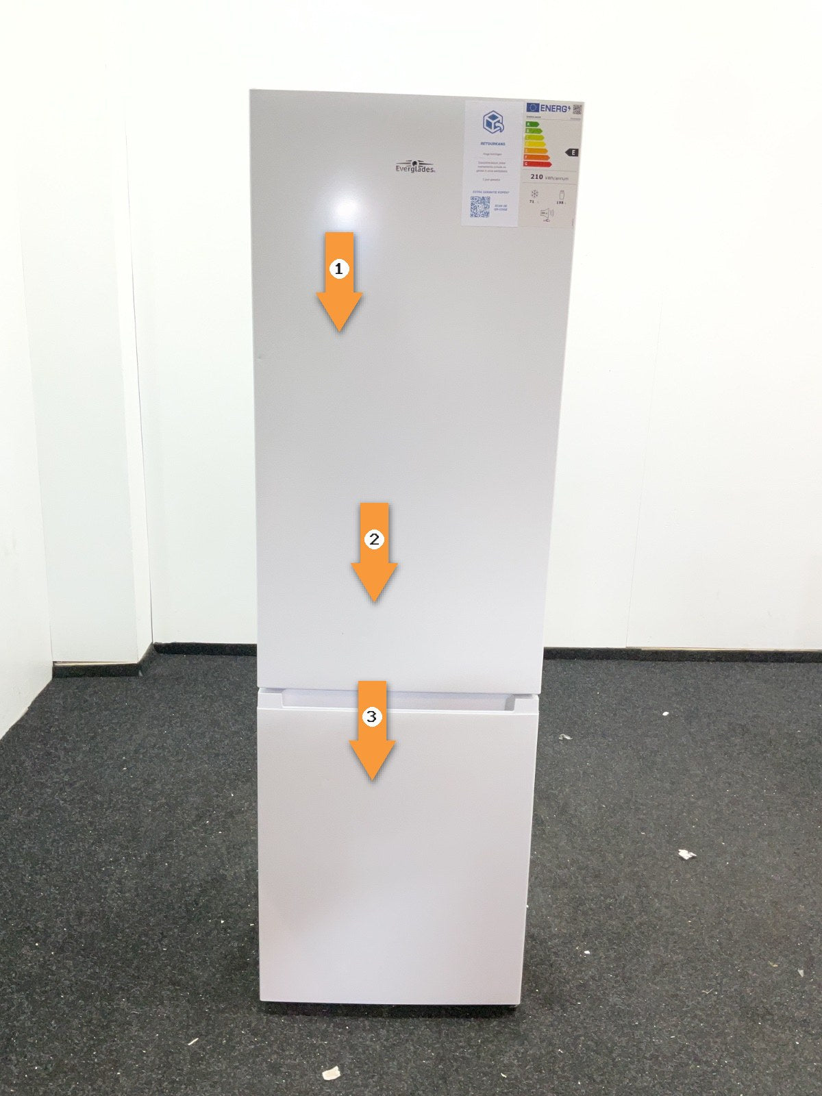 Everglades koelkast EVUD4044 - Wit