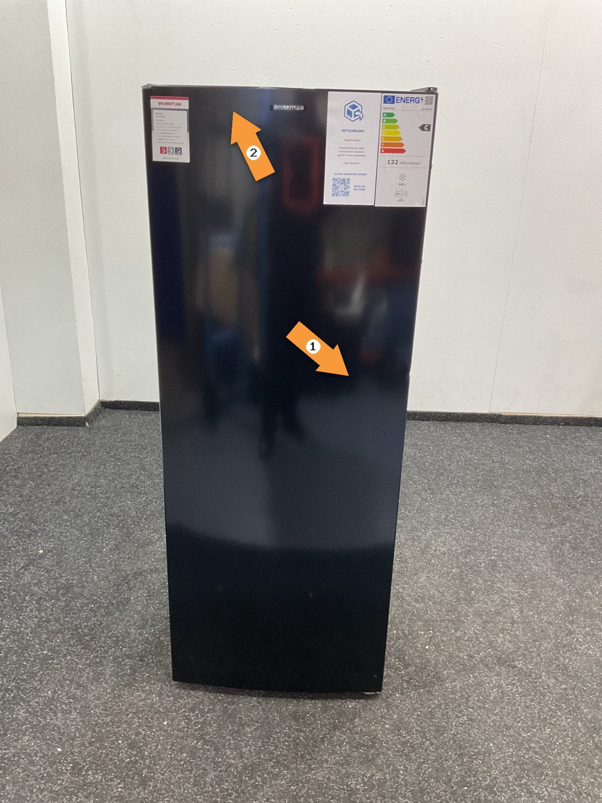 Inventum vrieskast VR1430B - Vrijstaand - Zwart