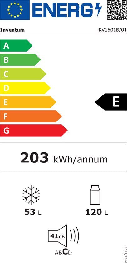 Inventum koelkast KV1501B - Vrijstaand - Zwart