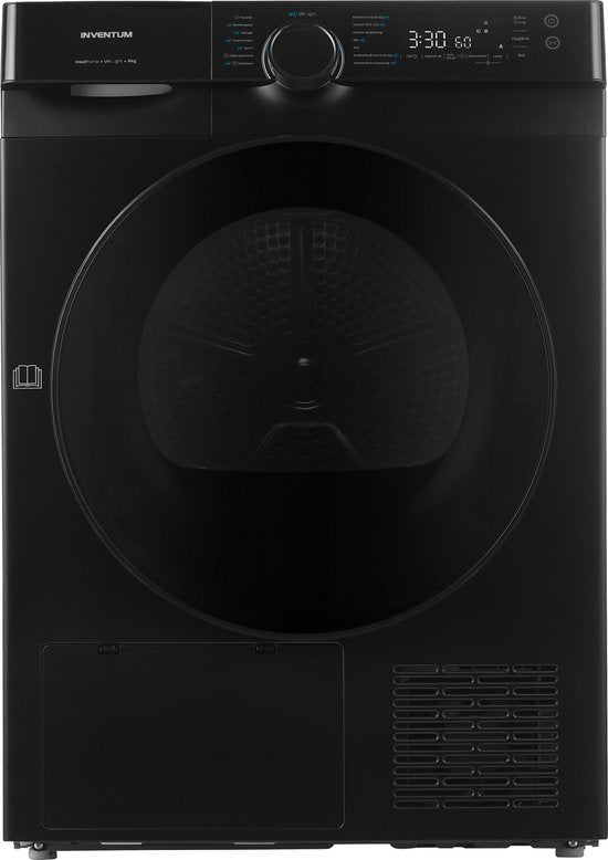 Inventum VDW9030B Wasdroger - 9kg - Warmtepompdroger - UV-hygiënefunctie - Energielabel B - Zwart