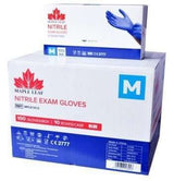 Maple Leaf handschoen, Nitrile Blauw M