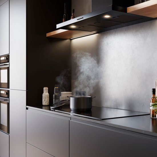 Inventum wandschouw afzuigkap AKB9005ZWA - 90cm - Zwart
