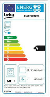 Beko keramisch fornuis FSS57000GW - Wit/Zwart