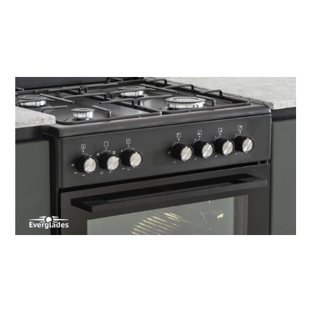 Everglades gasfornuis EVCK6012 - Mat Zwart - 60cm