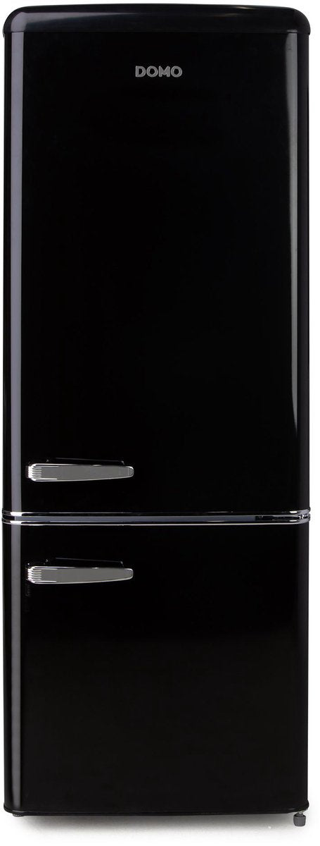 DOMO DO91706R Retro Koel-Vriescombinatie - Energieklasse D - 191 L - Zwart