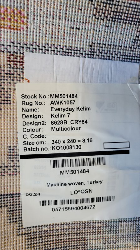 Rezas Everyday Kelim 7 kleed 240x340 cm