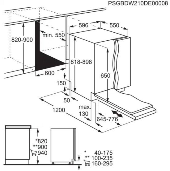 AEG inbouwvaatwasser FSB34707Z - 3000 serie