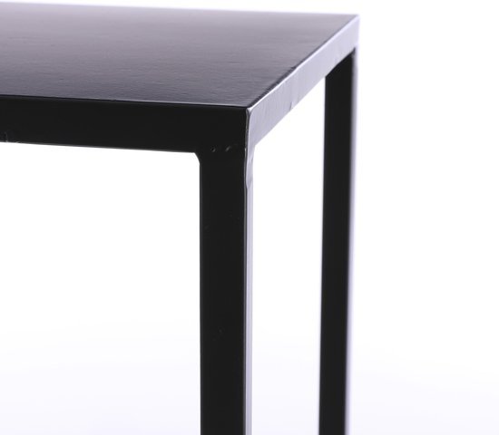 Mica Decorations Goa bijzettafel - Set van 2 - Metaal - Zwart