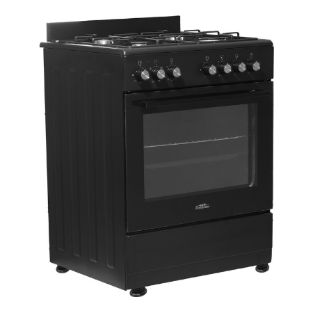 Everglades gasfornuis EVCK6012 - Mat Zwart - 60cm