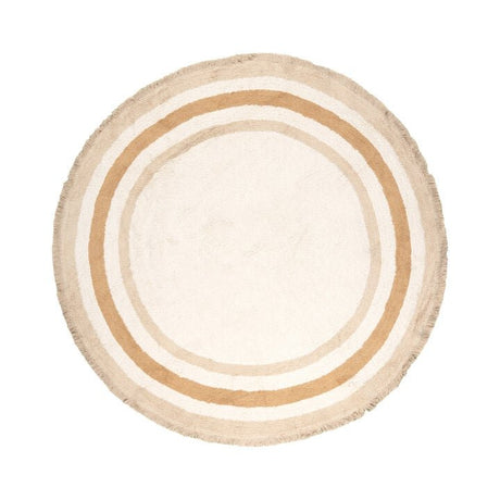 Little Olly Rond wasbaar kinderkleed - Milo Beige 120cm Ø