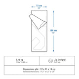 QUECHUA Kampeertent voor 3 personen MH100 Fresh & Black + matras en slaapzak