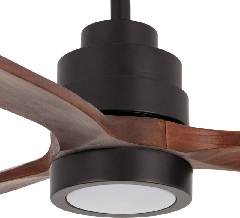 CREATE - Plafondventilator 40W silent Ø132 cm - Met Verlichting drie temperaturen - Met Afstandsbediening - 6 Snelheden - Timer - Zomer/Winter functie - Zwart - WIND STYLANCE