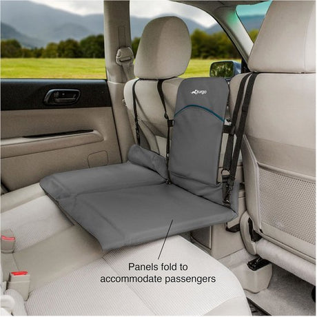 Kurgo - Honden achterbankbrug - 132x40cm - omkeerbaar in beige en zwart