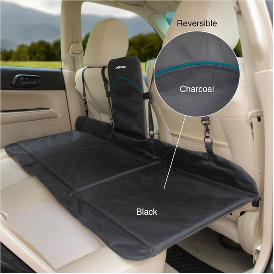 Kurgo - Honden achterbankbrug - 132x40cm - omkeerbaar in beige en zwart