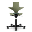 Zadelstoel HAG Capisco Puls 8010 - kleur zwart/mosgroen