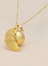 Bolara Zwangerschapsketting met Babybel - Goudkleurig met Vleugel