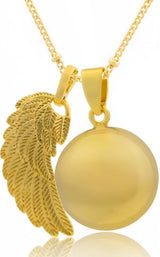 Bolara Zwangerschapsketting met Babybel - Goudkleurig met Vleugel