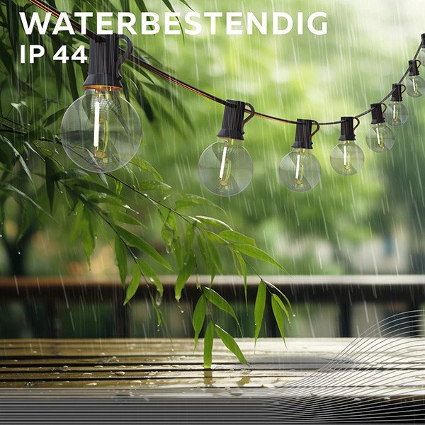 Calex lichtsnoer 30 meter | 2700K | 50 lampjes | IP44 | 12W