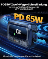 YaberAuto Starthulp powerbank met 160 psi compressor, 6500 A starter powerbank