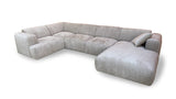 Hoekbank Nube U-shape Silver