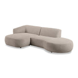 Hoekbank Lesoir Links Organic Sand boucle