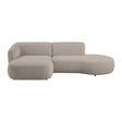 Hoekbank Lesoir Links Organic Sand boucle
