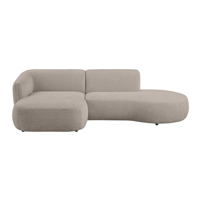 Hoekbank Lesoir Links Organic Sand boucle