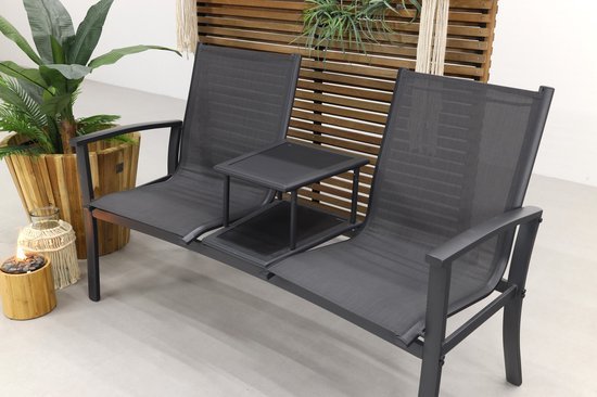 Tete-a-Tete aluminium tuinbank Felix - kleur antraciet