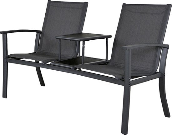 Tete-a-Tete aluminium tuinbank Felix - kleur antraciet