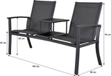 Tete-a-Tete aluminium tuinbank Felix - kleur antraciet