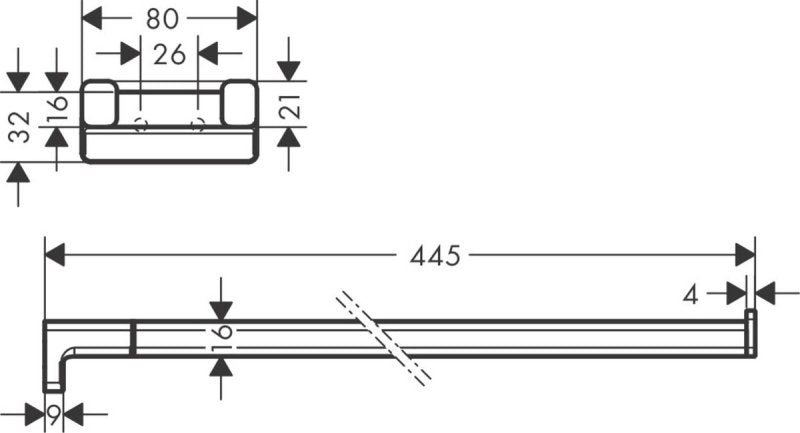 Hansgrohe AddStoris handdoekhouder - Mat Zwart