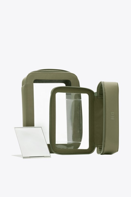 Béis - Toilettas - The In Flight Cosmetic Set in olive