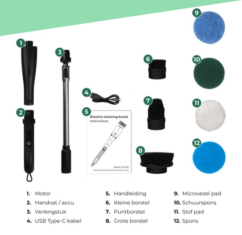 QualitéCuisine Elektrische Schoonmaakborstel