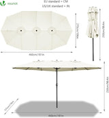 VOUNOT dubbele parasol, beige