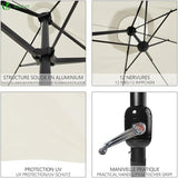 VOUNOT dubbele parasol, beige