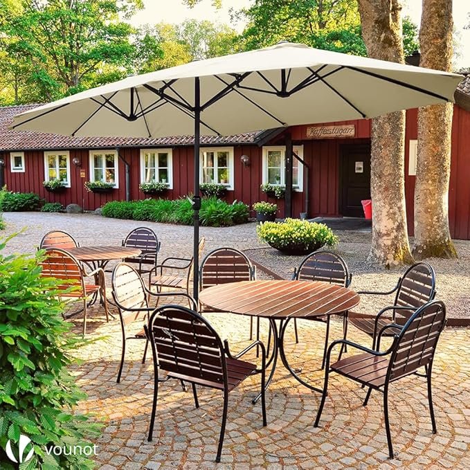 VOUNOT dubbele parasol, beige