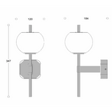 Lucide Elda - wandlamp - 18,4 x 12 x 34,5 cm - IP44 - zwart