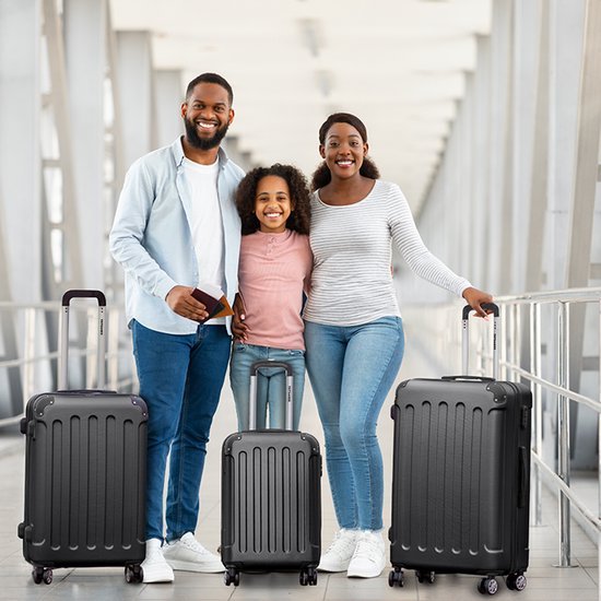 TRVLMORE Kofferset - 3 Delig - Zwart