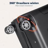 TRVLMORE Kofferset - 3 Delig - Zwart