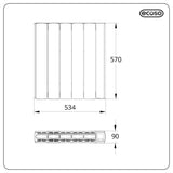 Slimme Elektrische Keramische Kachel met Stekker 1500W - 57cm x 53,4cm - Grafiet | Kera - ECOSO van Hudson Reed