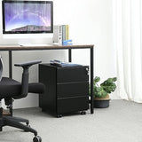 SONGMICS verrijdbaar ladenblok met 3x lade - kleur zwart