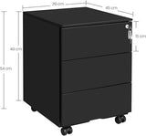 SONGMICS verrijdbaar ladenblok met 3x lade - kleur zwart