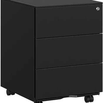 SONGMICS verrijdbaar ladenblok met 3x lade - kleur zwart