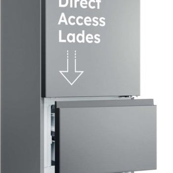 Haier koelkast HTR3518ENMX - Direct Access Lades - RVS