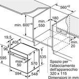 Bosch inbouwoven HQA534BB3 - Serie 4 - Zwart