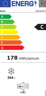 Bosch vrieskast GSN58AWCV - Serie 6 - Wit