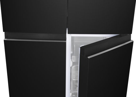 Exquisit Amerikaanse koelkast CDJ444-040DB - Zwart