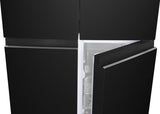 Exquisit Amerikaanse koelkast CDJ444-040DB - Zwart